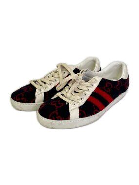 Gucci GG Wool Low Cut Sneakers 6.5